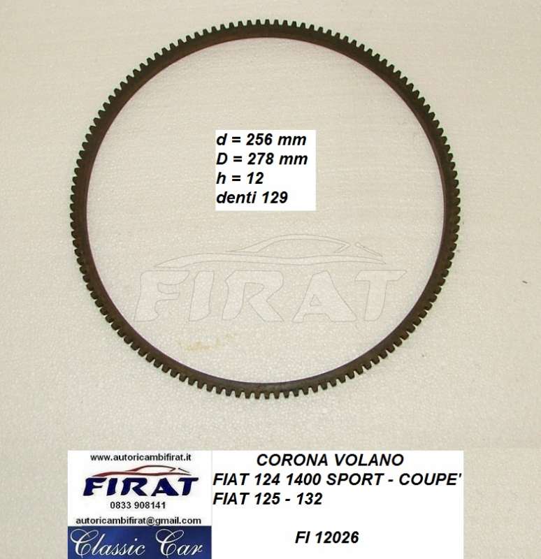 CORONA VOLANO FIAT 124 1400 SPORT - 125 - 132 (12026)